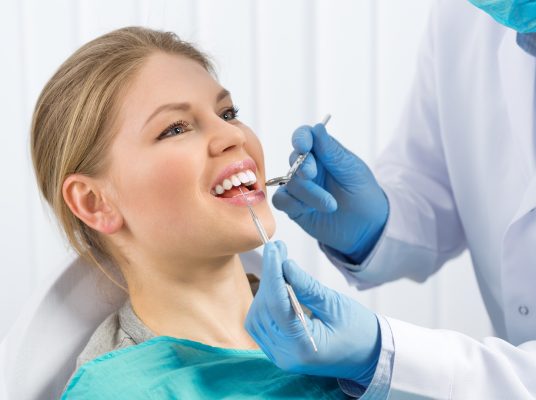 woman getting dental work